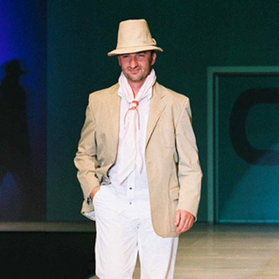 Johannes King auf dem Catwalk